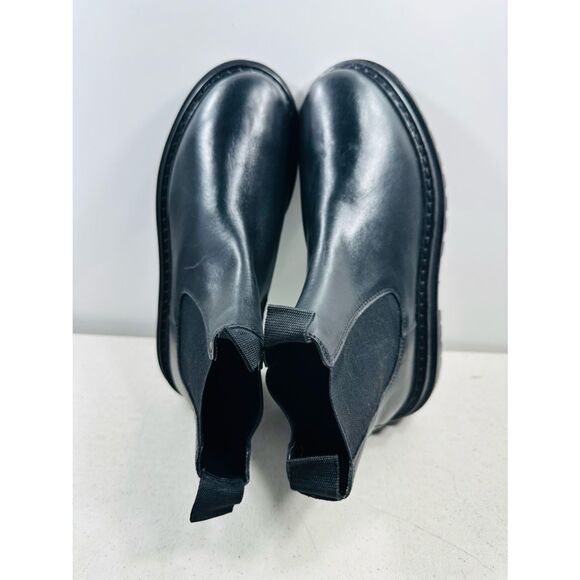  DESIGN Black Leather  boots size 8